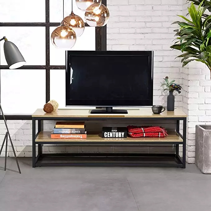 MG13Fの居間の家具シリーズ金属フレームはガラスTVのキャビネットを和らげた