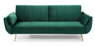 Velvet Fabric Metal Legs Functional Sofa Bed Recycle Foam